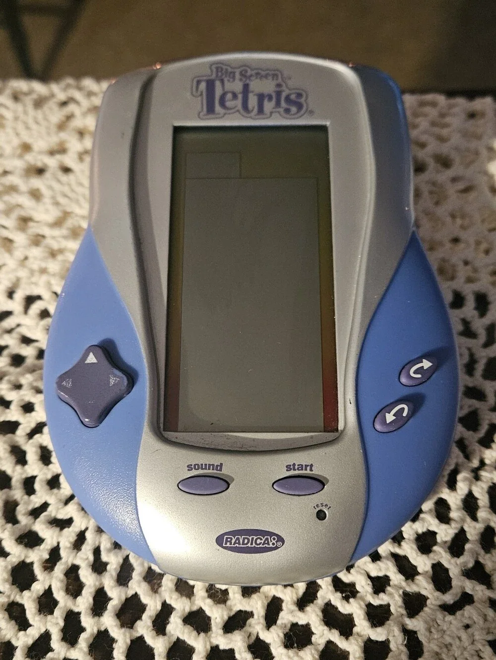 Big Screen Tetris Handheld Game Console - Blue/Silver